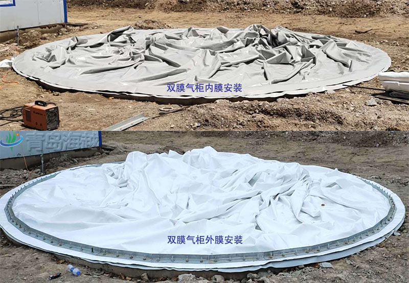 雙膜氣柜內(nèi)膜外膜安裝 雙膜氣柜內(nèi)膜外膜安裝